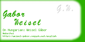 gabor weisel business card